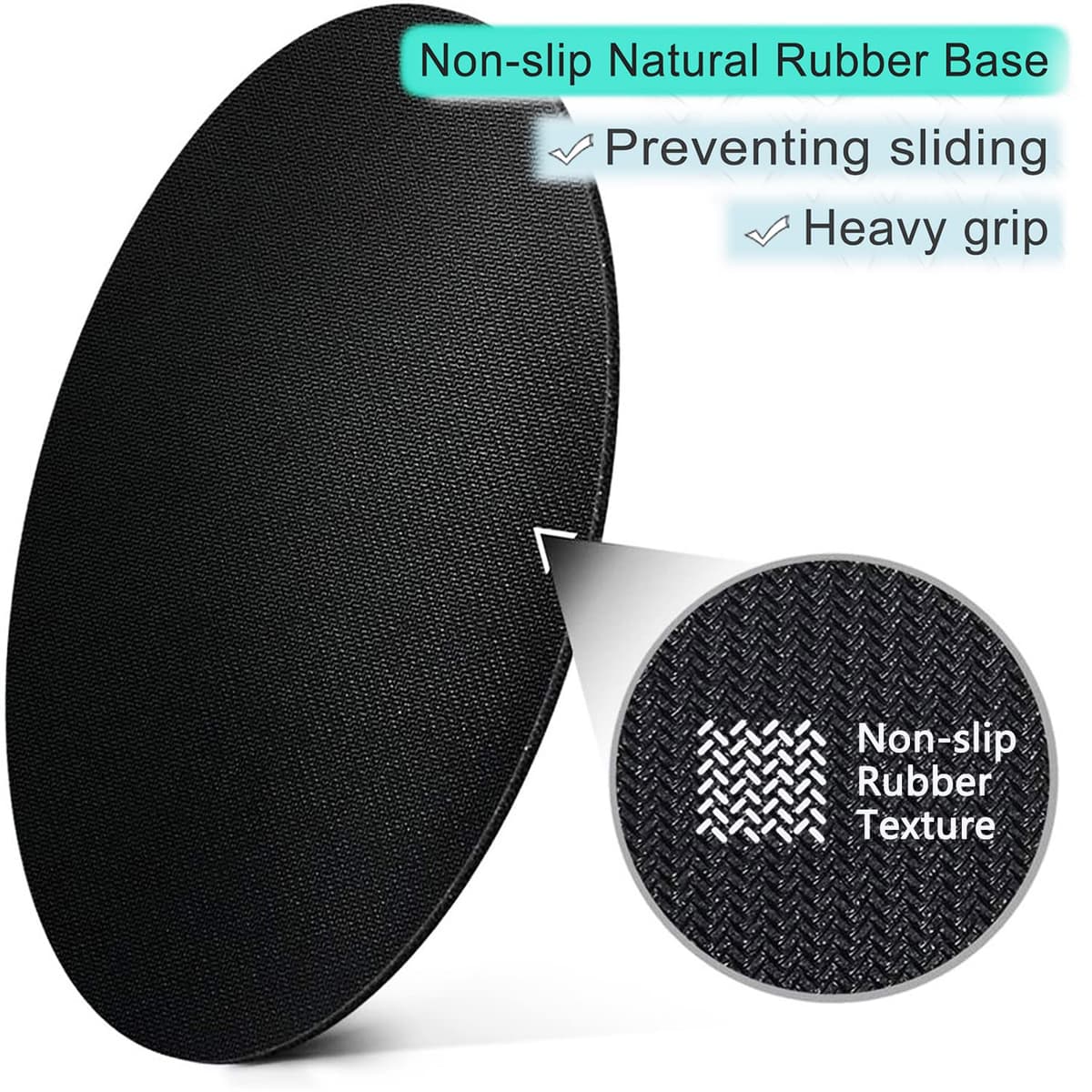 ITNRSIIET Mouse Pad with Stitched Edge, Premium-Textured Mouse Mat Waterproof Non-Slip Rubber Base Round Mousepad for Office Gaming Laptop, Cute Design Desk Accessories, Leopard Print — view 3