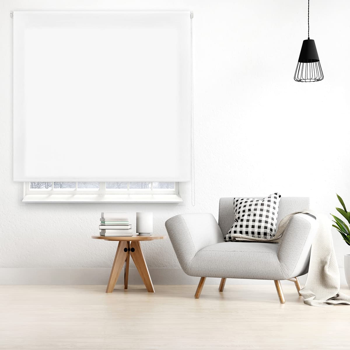 Blindecor Ara | Estor enrollable translúcido liso - Blanco Roto, 160 x 175 cm (ancho por alto) | Tamaño de la Tela 157 x 170 cm | Estores para ventanas — view 5