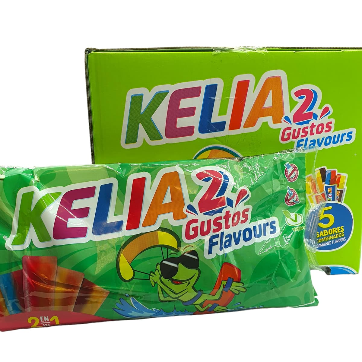 Polos Flash Kelia SIN AZUCAR - 60 Unidades de Flash - Polines Flax Sin Azucar - 5 Sabores: Fresa, Cola, Naranja, Limon y Frambuesa - Polos Kelia Sin Azucar — view 4