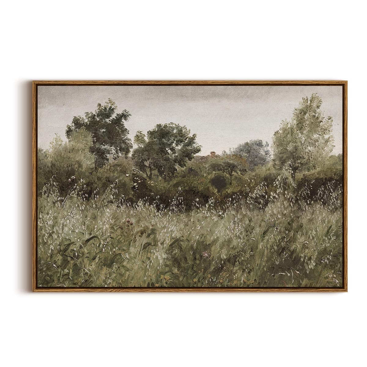 InSimSea Framed Canvas Wall Art, Meadow with Flowers Painting, Landscape for Living Room, Bedroom, Home, Bathroom Decor, 8x10 — view 163
