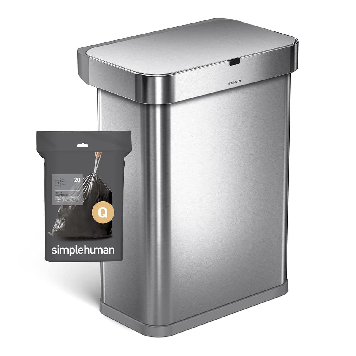 simplehuman CW0258 3 x paquete de 20 bolsas de basura a medida (60 bolsas), código H, plástico blanco — view 20