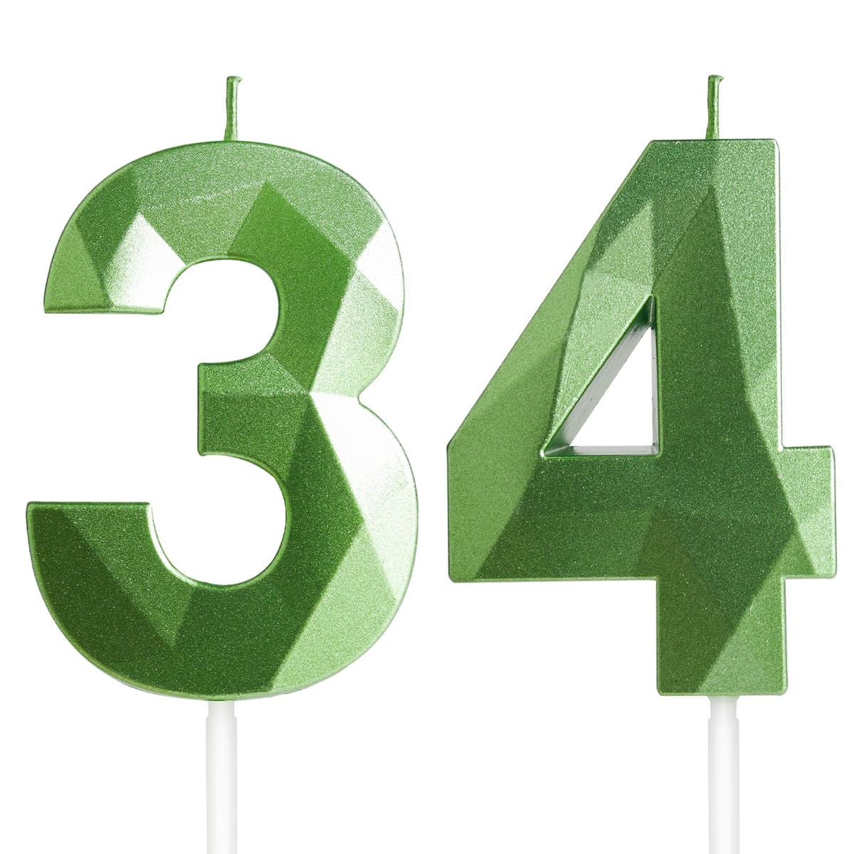 Yiran 50th Birthday Candles, Gold Number 50 Happy Birthday Candles, Cake Topper Decorations for Birthday Party, Wedding Anniversary Celebration Supply — view 123