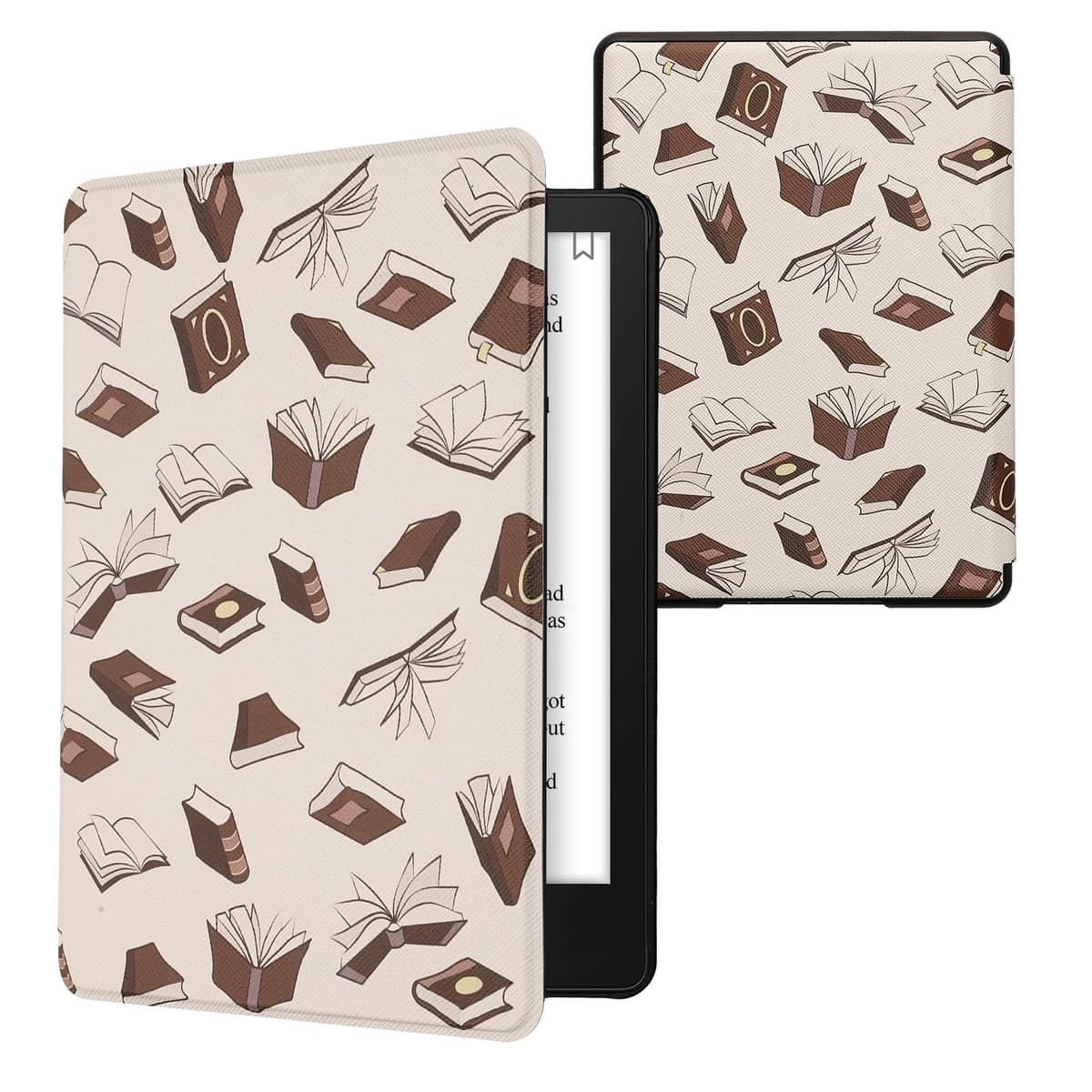 kwmobile Cover for Amazon Kindle Paperwhite (2024)/Colorsoft Case - eReader Cover with auto sleep funktion - Cosmic Nature with Blue/Grey/Black — view 23