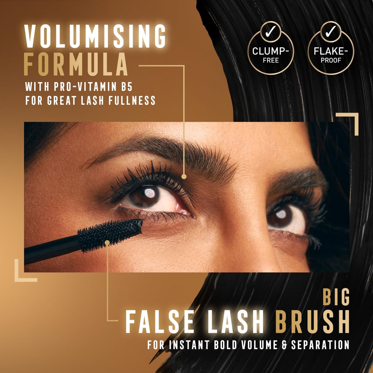 MAX FACTOR - False Lash Effect Mascara - Volumising Formula, Pro-Vitamin B5, Clump-Free, Flake-Free, Smudge-Proof - 01 Black - 13.1ml — view 3