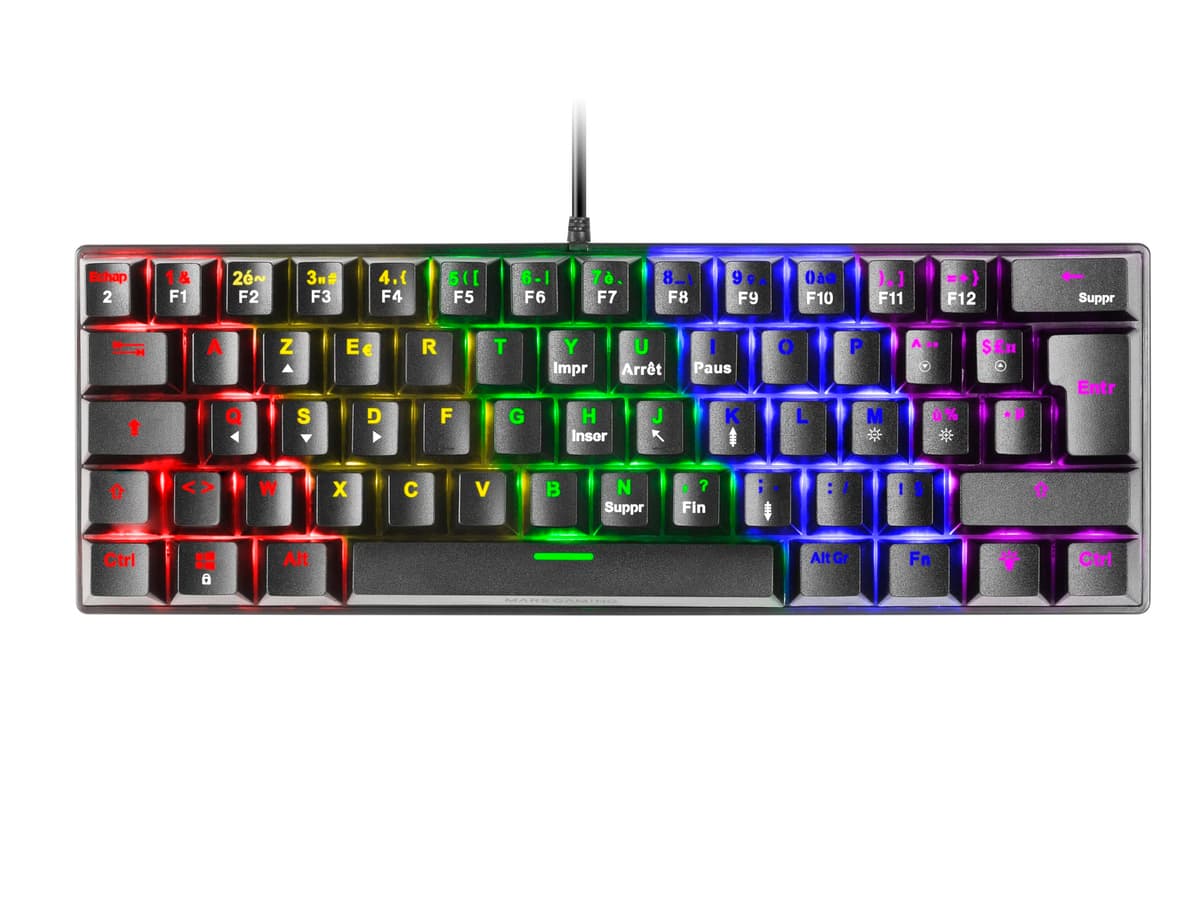 Mars Gaming MKPRO, US, Teclado Mecánico Gaming Completo, RGB Chroma, Switches Hot-Swap Mecánicos, Antighosting, Rueda de Control, Software, Multiplataforma, Switch Silent, Blanco — view 53