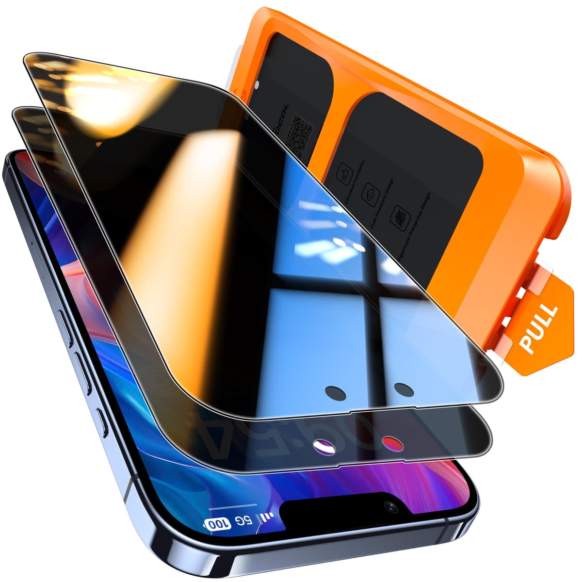 TOCOL Protector Pantalla para iPhone 17 Pro Max, Alineación Automática para Una Instalación Rápida, Cristal Templado de Dureza 9H Inastillable, HD Transparente, 2 Piezas — view 16