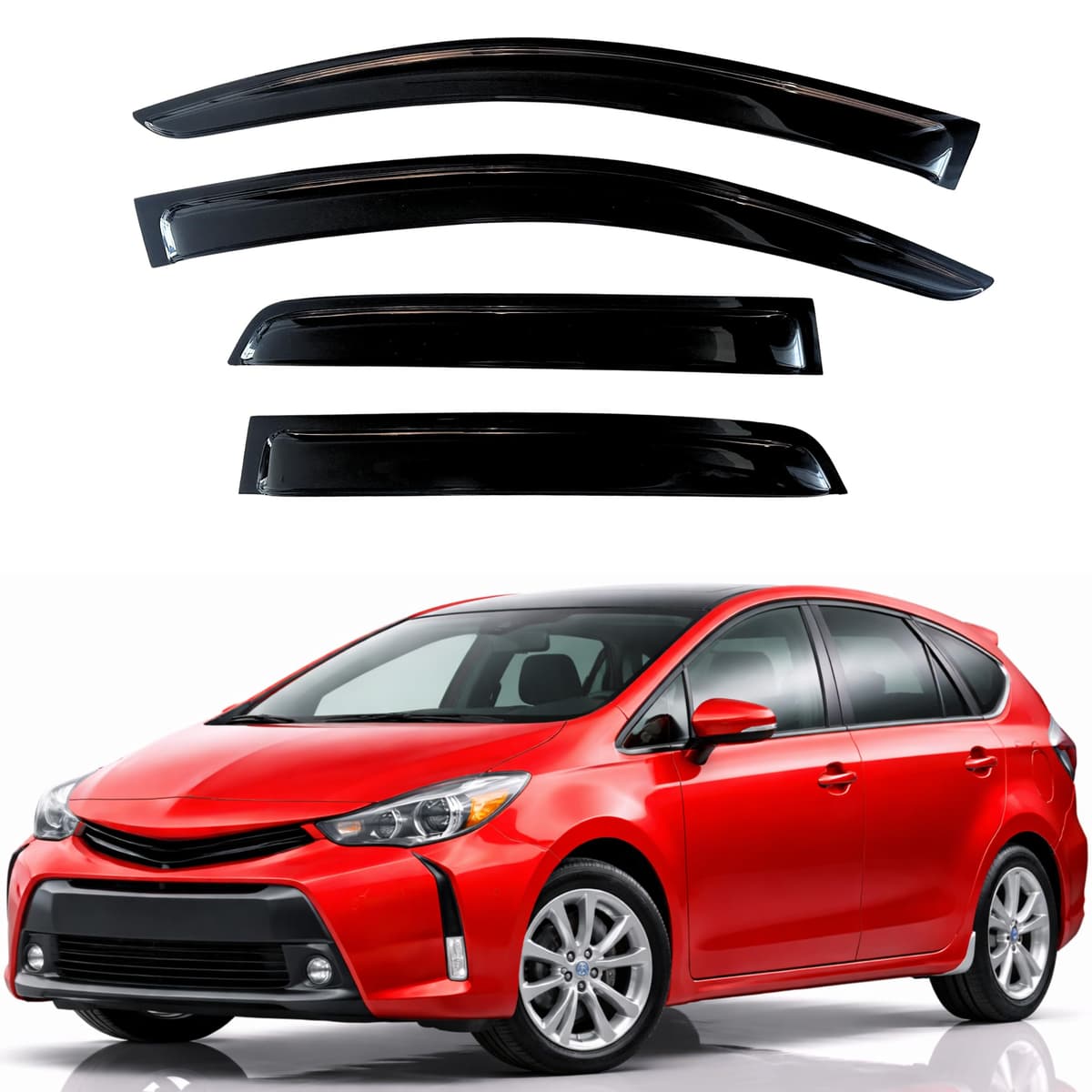 KPY Rain Guards Fit for 2006-2013 Lexus IS250 IS350, Out-Channel Window Visors Vent Wind Deflectors 4PC, Car Accessories for 06-13 Lexus is Series — view 279