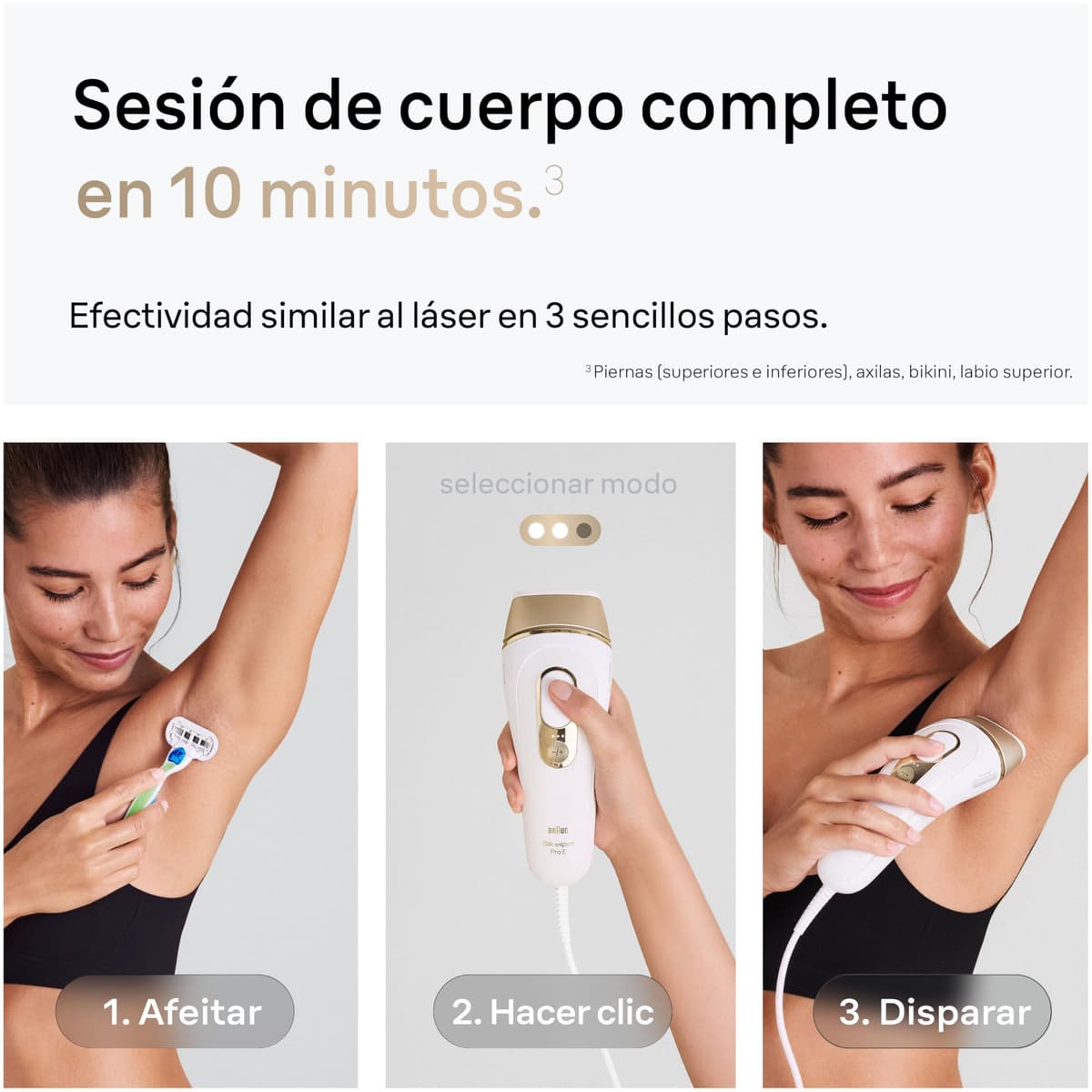 Braun Luz Pulsada Silk·expert Pro 5, PL5382, Blanca/Dorada - Alternativa a Depiladora Laser, Eliminación del Vello en Casa, Depiladora IPL con Funda, Maquinilla Venus, 4 Cabezales para Cara Y Cuerpo — view 5