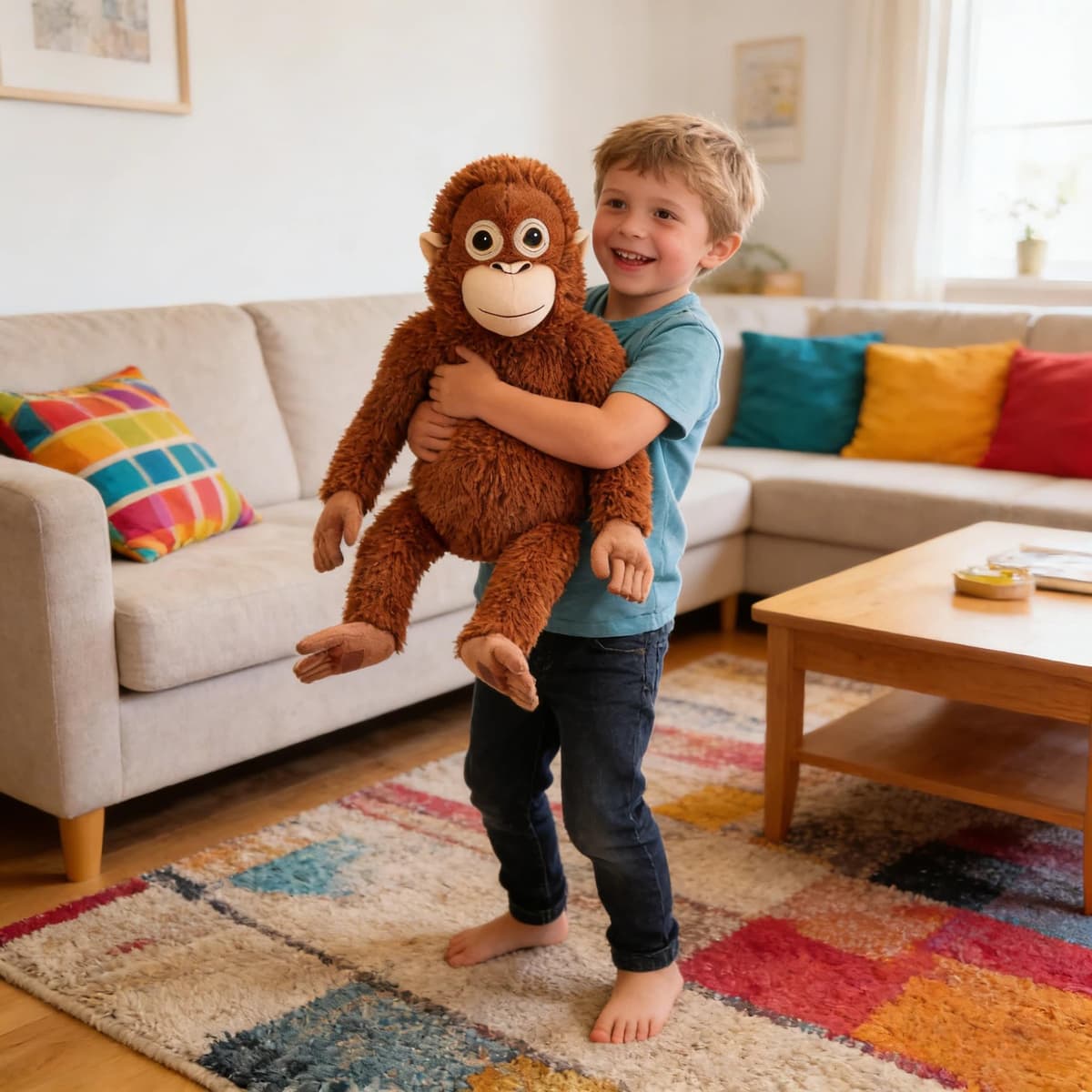 Punch Monkey Plush – 40cm Large Orangutan Soft Toy, Eco-Friendly & Washable, Realistic Cuddly Monkey Plush for Kids, Safe & Soft — view 5