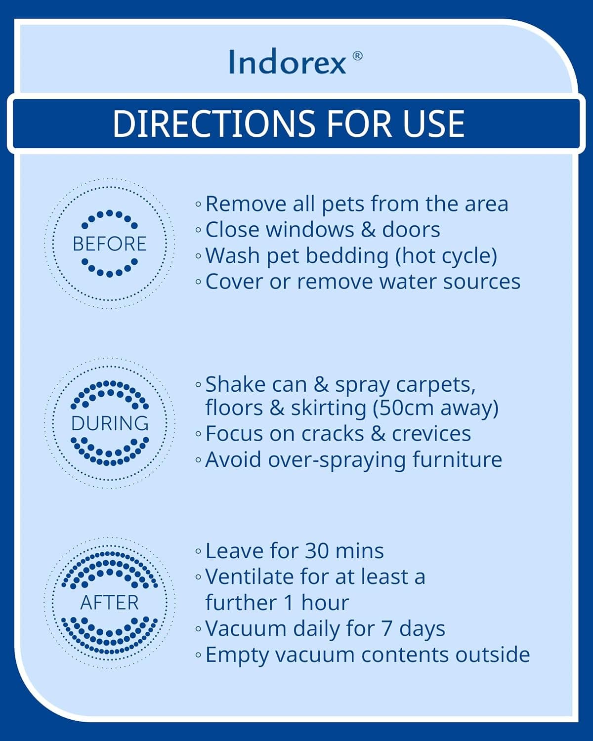 Virbac Indorex Defence Flea Spray for the Home | Long-Lasting 12-Month Protection Against Fleas and Dust Mites | 500ml Can — view 5