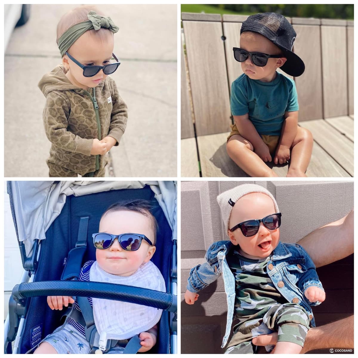 COCOSAND Baby Sunglasses with Strap Polarized Flexible Frame for Toddler Infant Girls Boys Age 0-24 Months — view 2
