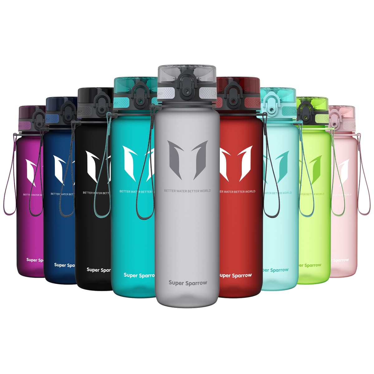 Super Sparrow Botella de Agua Deportiva -350ml & 500ml & 750ml & 1000ml - Sin BPA — view 97
