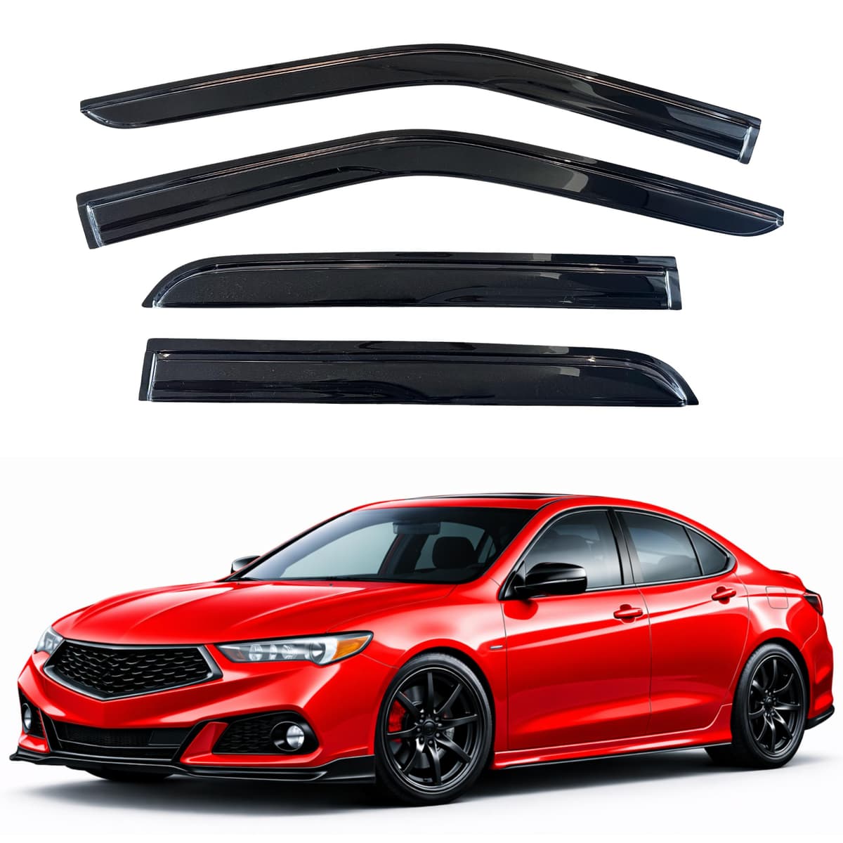 KPY Rain Guards Fit for 2006-2013 Lexus IS250 IS350, Out-Channel Window Visors Vent Wind Deflectors 4PC, Car Accessories for 06-13 Lexus is Series — view 227
