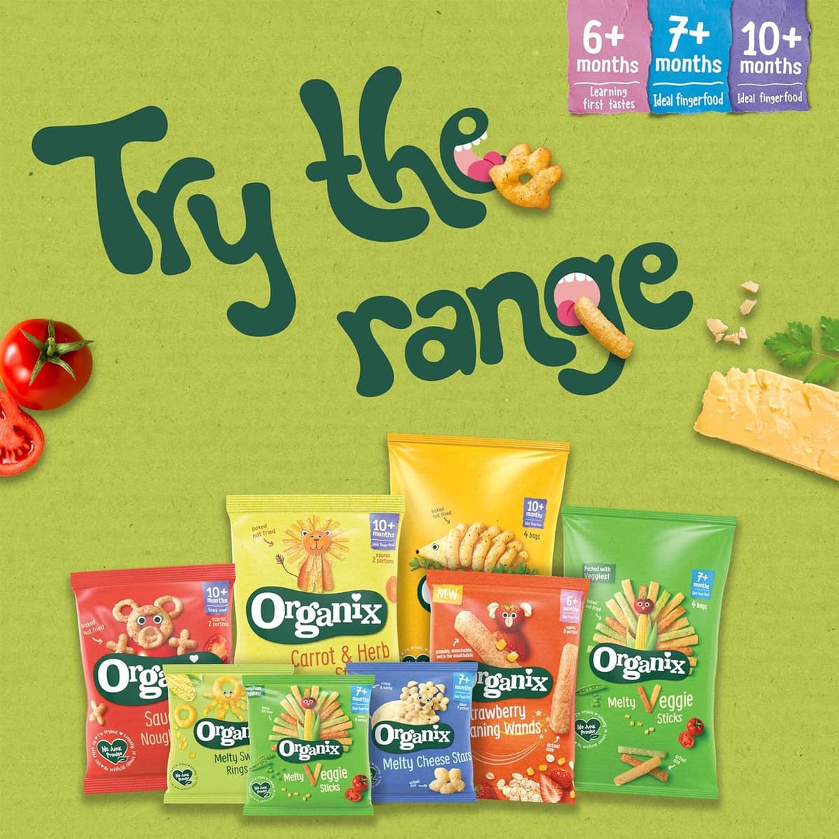 Organix Strawberry Weaning Wands, Organic Baby Snack, 6+ Months, Vegan, 25 g (Pack of 5) — view 5