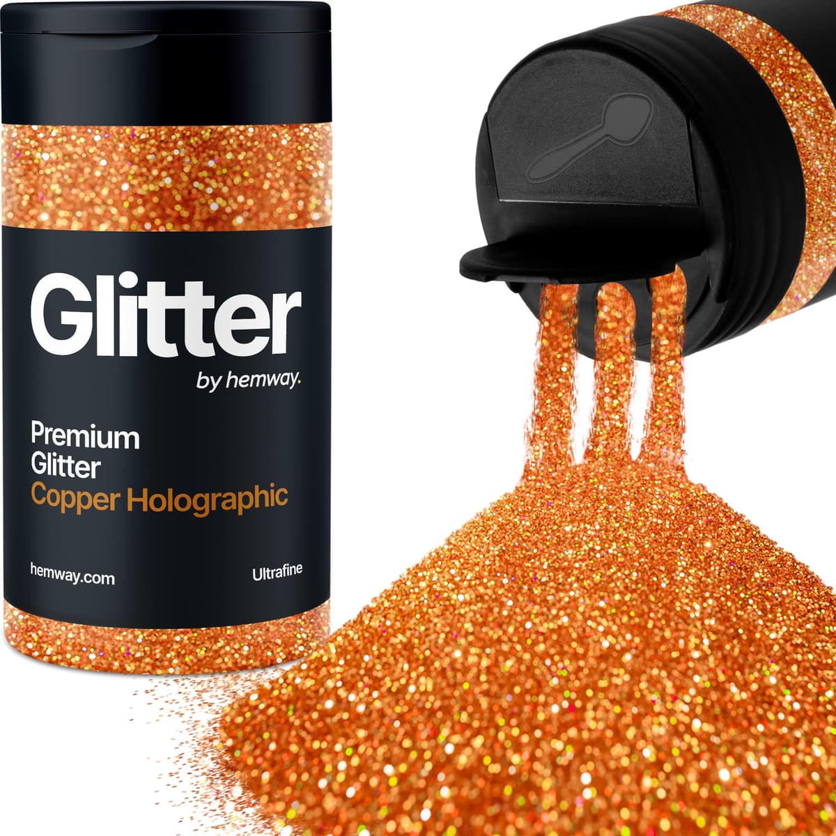 Light Rose Gold Glitter Shaker, 130g Ultrafine Glitter, Crafts 1/128" Metallic Flake Light Rose Gold Sequins, Resin & Epoxy Crafts, Decorating, Halloween, Christmas Nail, Face, Hemway — view 288
