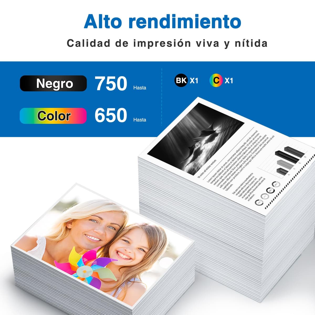 Starink PG-560/CL-561 XL - Cartuchos de Tinta Compatibles con Canon 560 561 XL Multipack (1 Negro, 1 Color) para Canon Pixma TS5350 TS5351 TS5352 TS5353 TS7450 TS7451 TS5350i TS5350a TS7450a TS5351i — view 3