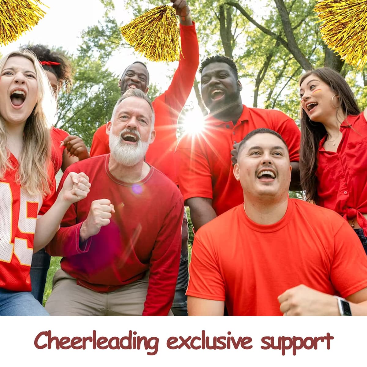 Cheerleader Pom Poms 12 Piece 6 Colours Pompoms Cheerleading Pom Poms Cheerleader Accessories For Kids Aerobics Dance Pom Pom Sports Team Spirit Cheer Costume Night Party — view 3