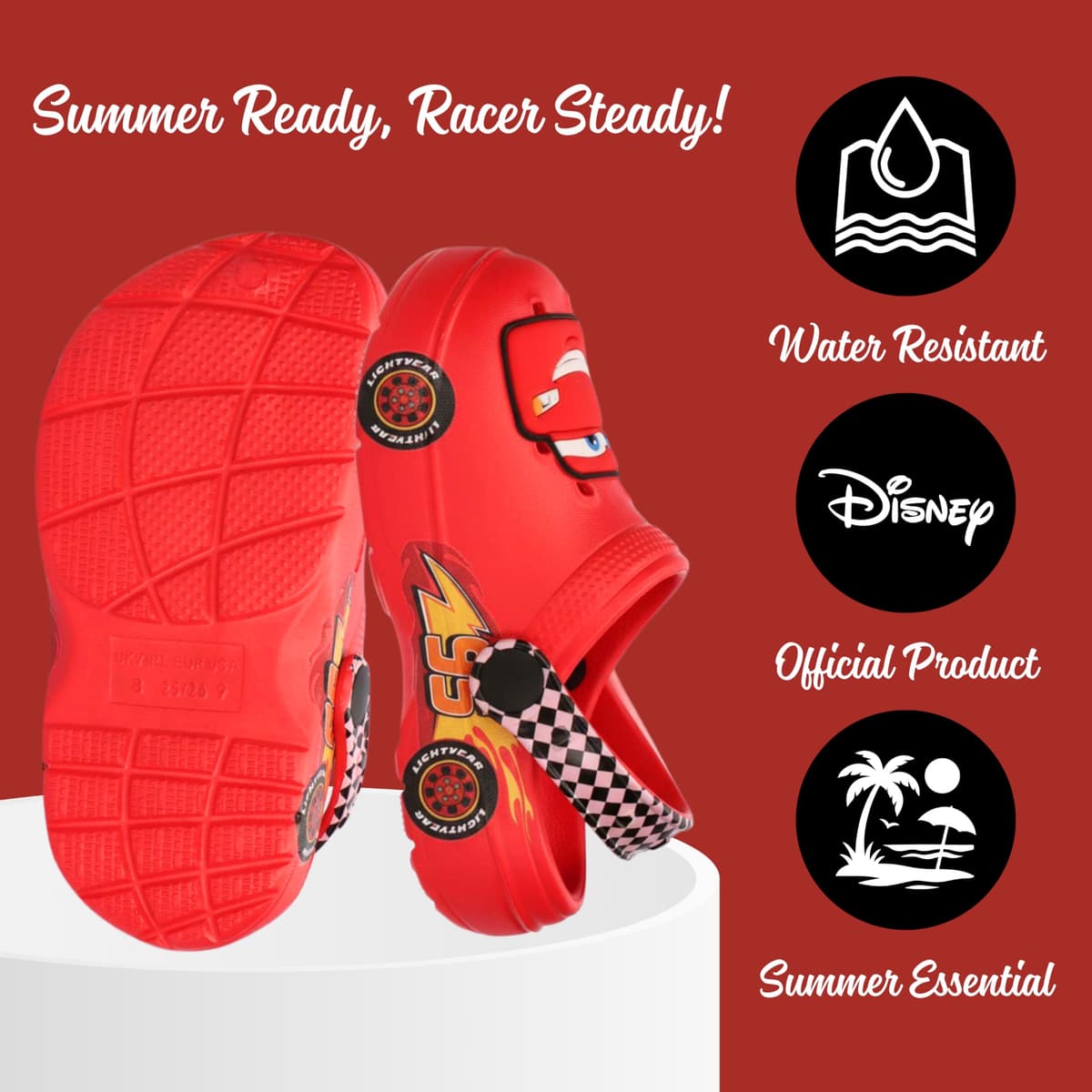 Disney Pixar Cars Sandalias para Niños, Zuecos Sandalias de Verano, Regalo Niños, Tallas EU 24 a 31 — view 6