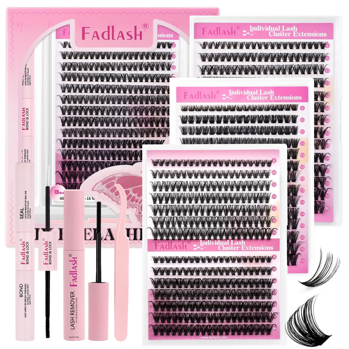 FADLASH Lash 120pcs 0.07mm D Curl 8-16mm 40D Mixed Trays Customizable DIY Eyelash Extensions for Beginners — view 97