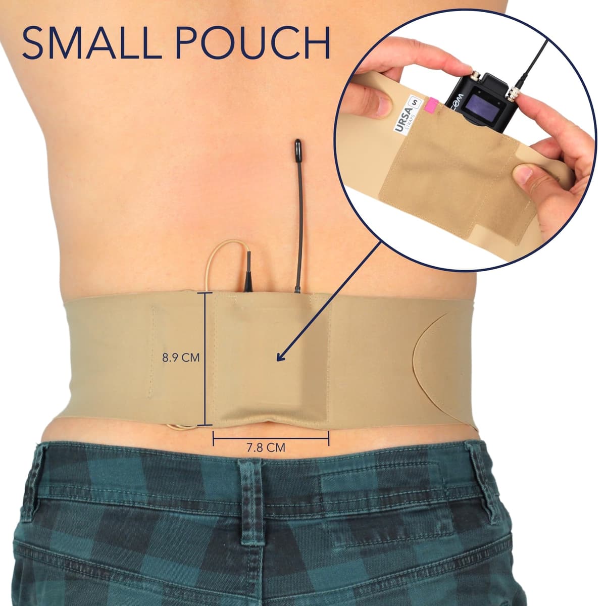 URSA Waist Strap – Ultra Slim, Breathable & Stretchy Microphone Transmitter Strap, Compatible with Most Transmitters & Receivers — view 2