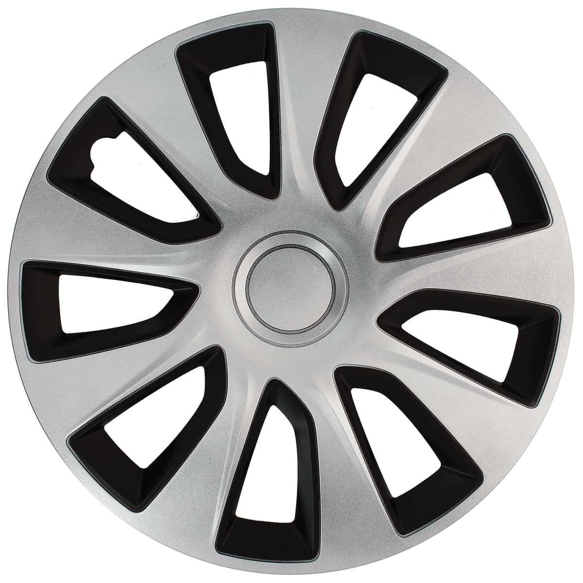 Juego de 4 Tapacubos de 14 Pulgadas Diseño Illinois RC Black, Acabado Negro y ABS Resistente a Fuertes Impactos, Duradero y Fiable con Anillo de sujeción Ajustable — view 13