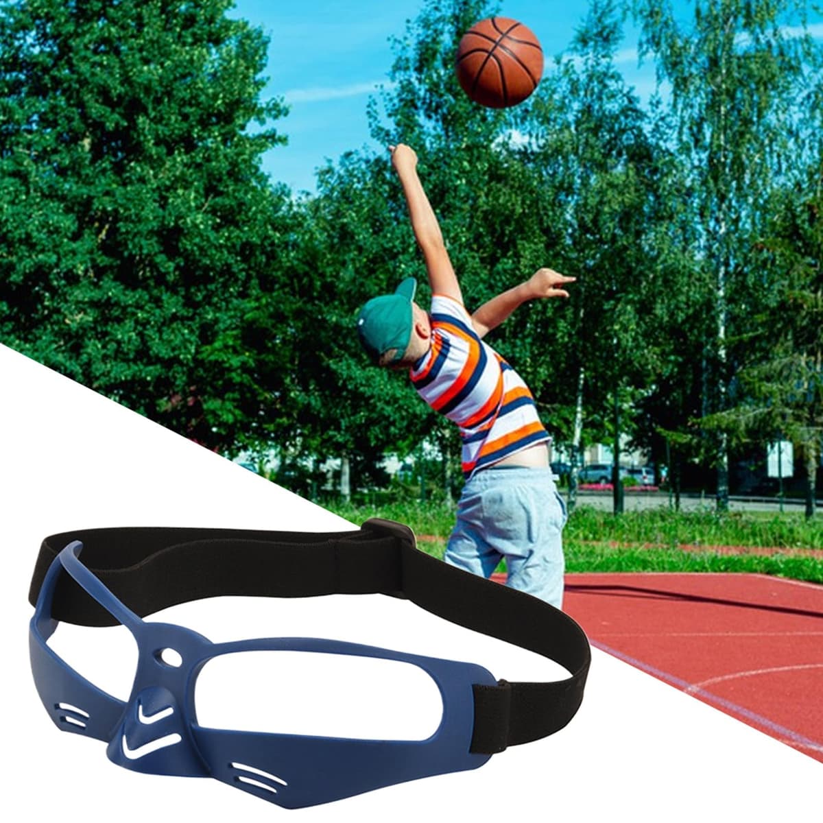 Genérico Gafas de Driblar Juveniles - Gafas de Regateo Gafas Deportivas Baloncesto,Equipo de Protección Deportiva para Entrenamiento de Jugadores Juveniles y Adultos — view 2