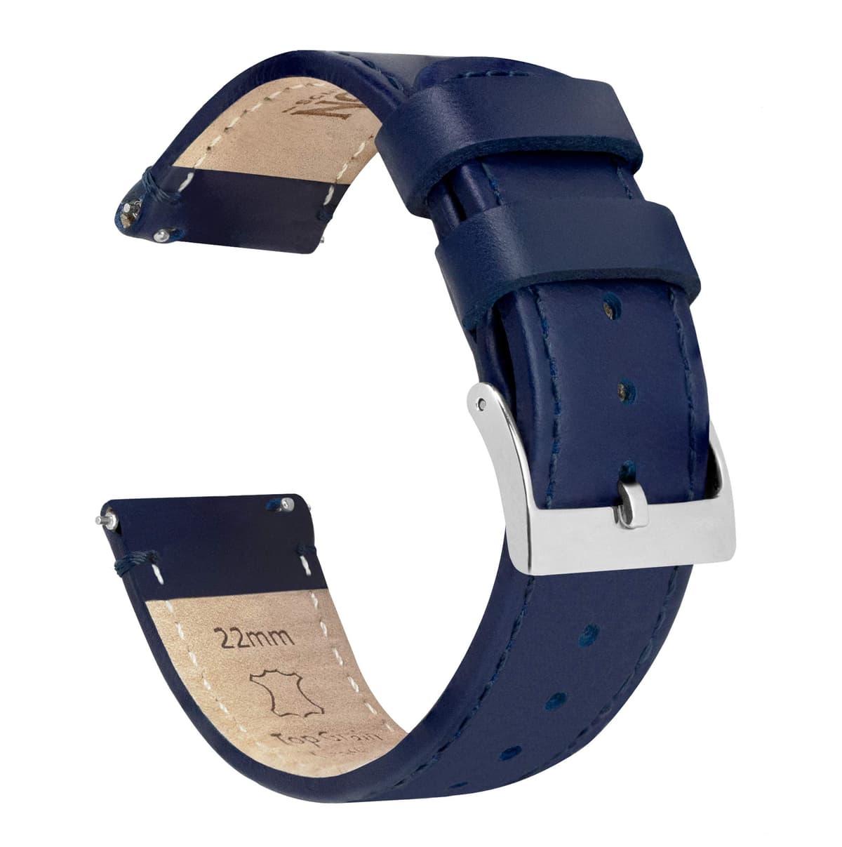 BARTON Quick Release - Top Grain Leather Watch Band Strap - Choice of Colour & Width - 16mm, 18mm, 19mm, 20mm, 21mm 22mm, 23mm or 24mm — view 14