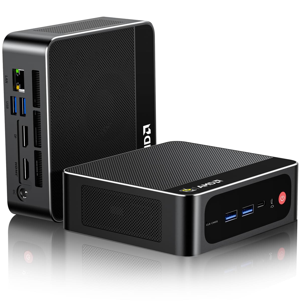 Beelink Mini PC, AMD Ryzen 5500U (6C/12T, Up to 4.0GHz), 16GB DDR4 500GB M.2 NVME SSD, Mini Computer Support 2.5G LAN/Triple Display/USB3.2/WiFi6/BT5.2 Home/Office Micro Desktop Computer — view 7