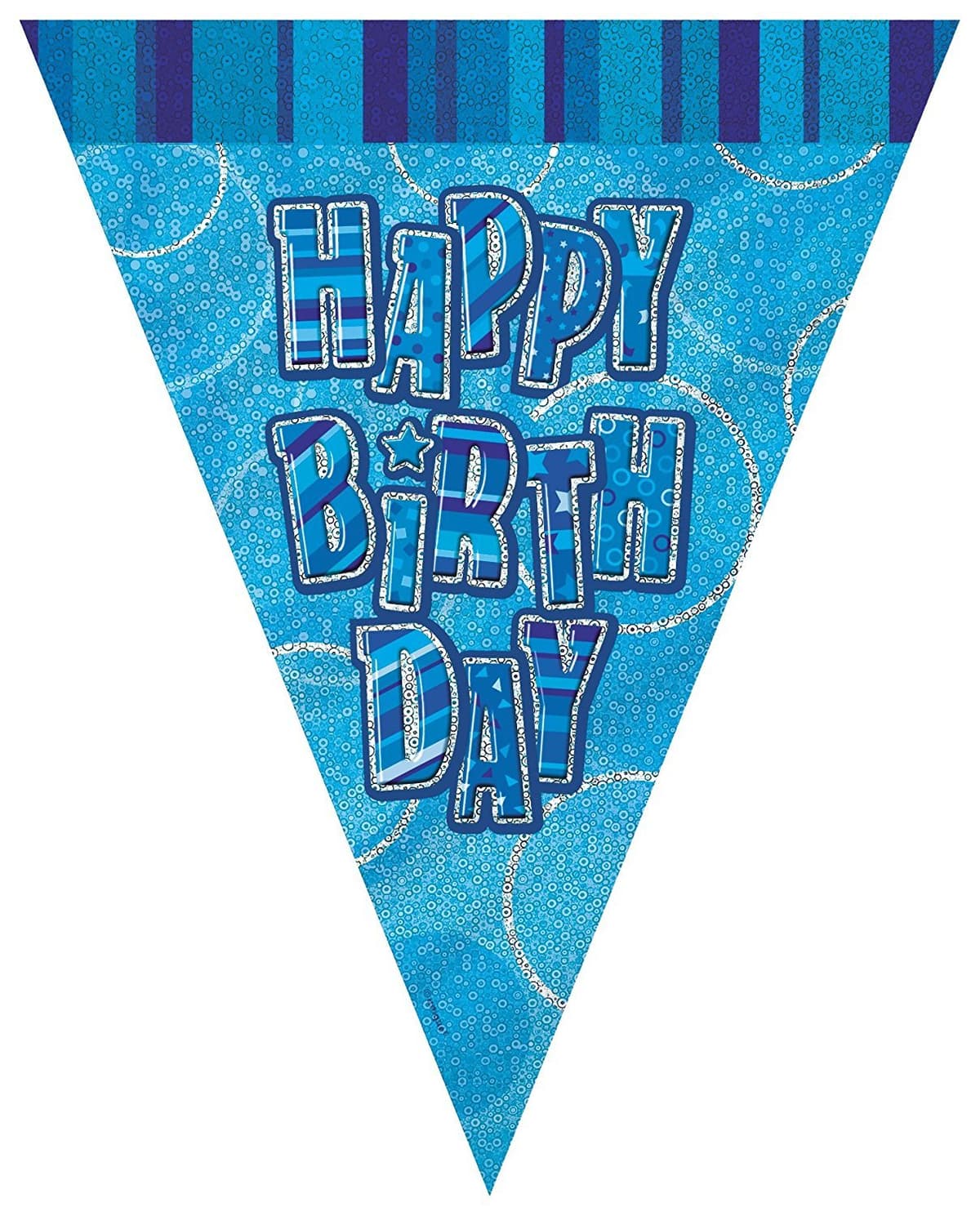 Unique Party 92068 - 9ft Foil Glitz Pink Happy 80th Birthday Banner — view 93