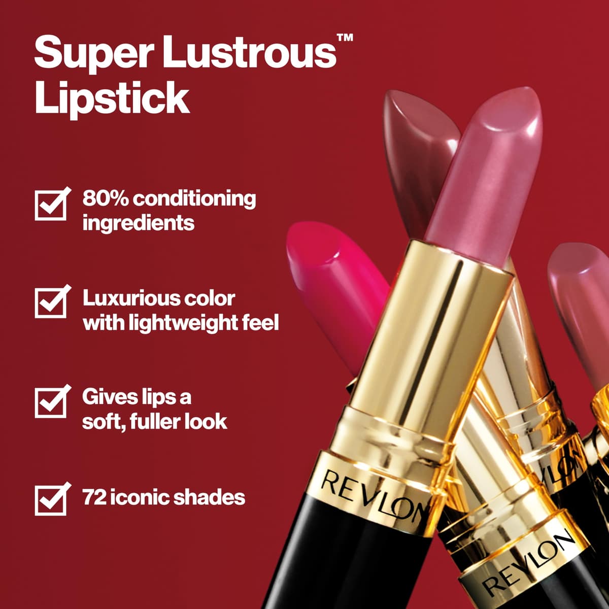 Revlon Super Lustrous Pintalabios, 806 Electric Melon - Pintalabios con fórmula cremosa, enriquecido con vitamina E, 4,2 g — view 2