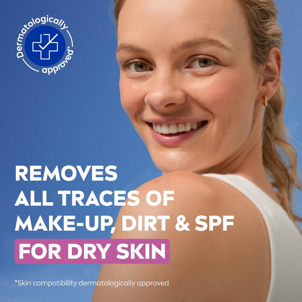 NIVEA Caring 3-in-1 Cleansing Face Wipes for Dry Skin (25 Sheets), Nourishing Face Cleanser and Makeup Wipes for Gentle Yet Effective Makeup Removal — view 3