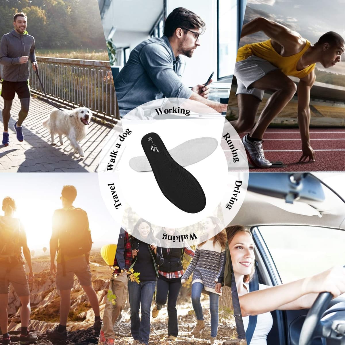 FILWO Memory Foam Insoles for Women and Men - Comfort Insoles Cushioned Shoe Insoles for Trainers Sneakers Sports Shoes Work Boots and Walking Shoes Comfort Inner Soles — view 6