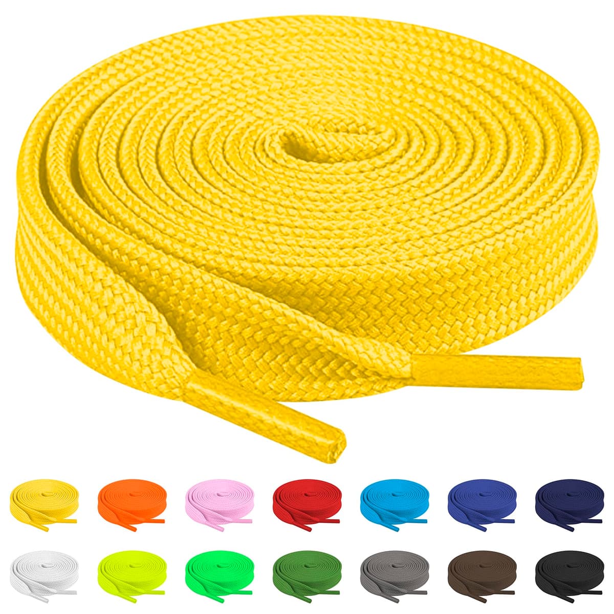 TBOC Cordones Planos para Calzado Zapatos Deportivas Zapatillas Botas Cordón Patines Fútbol Deportes [Ancho 8 mm] Compatibles con Converse Nike Adidas Panama Jack Vans — view 15