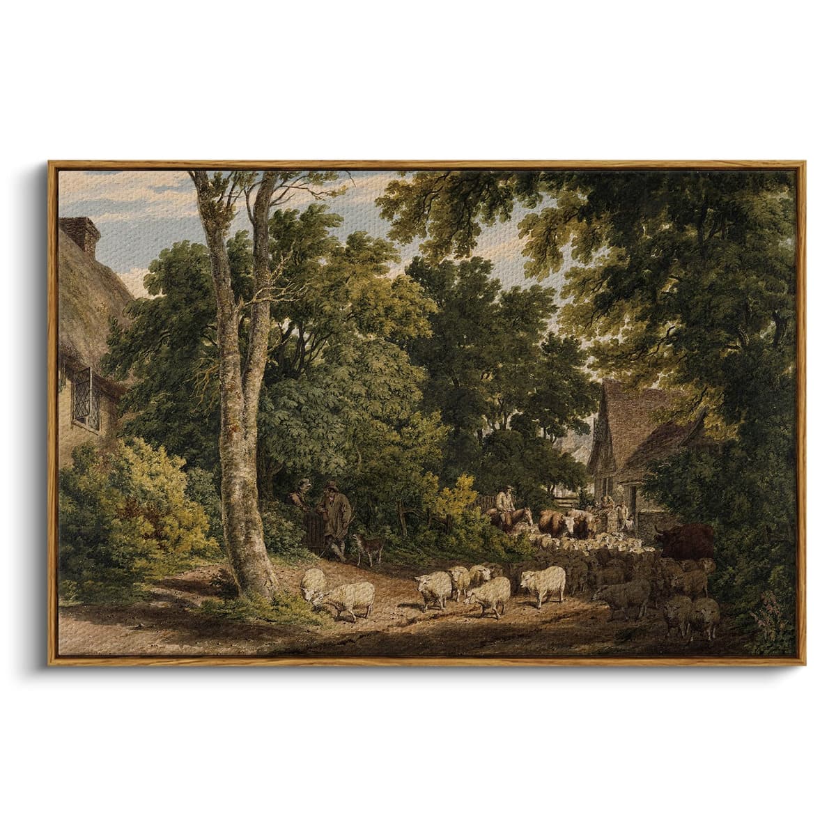 InSimSea Framed Canvas Wall Art, Meadow with Flowers Painting, Landscape for Living Room, Bedroom, Home, Bathroom Decor, 8x10 — view 123