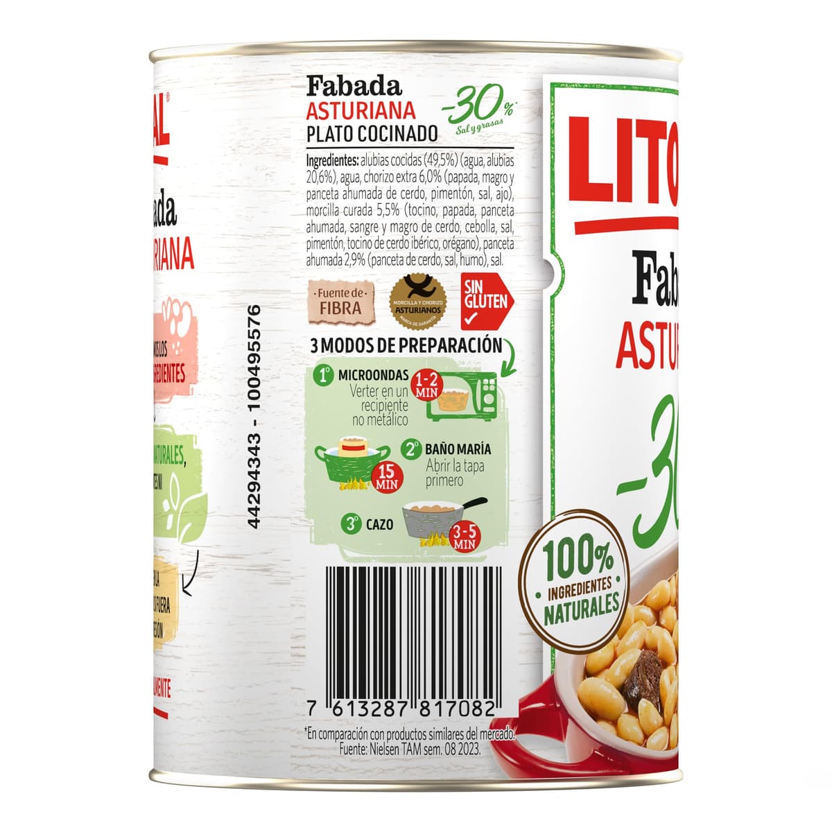 Litoral Fabada Asturiana -30% Sal y Grasa - Plato Preparado Sin Gluten - Pack de 10x420g - Total: 4.20kg — view 4