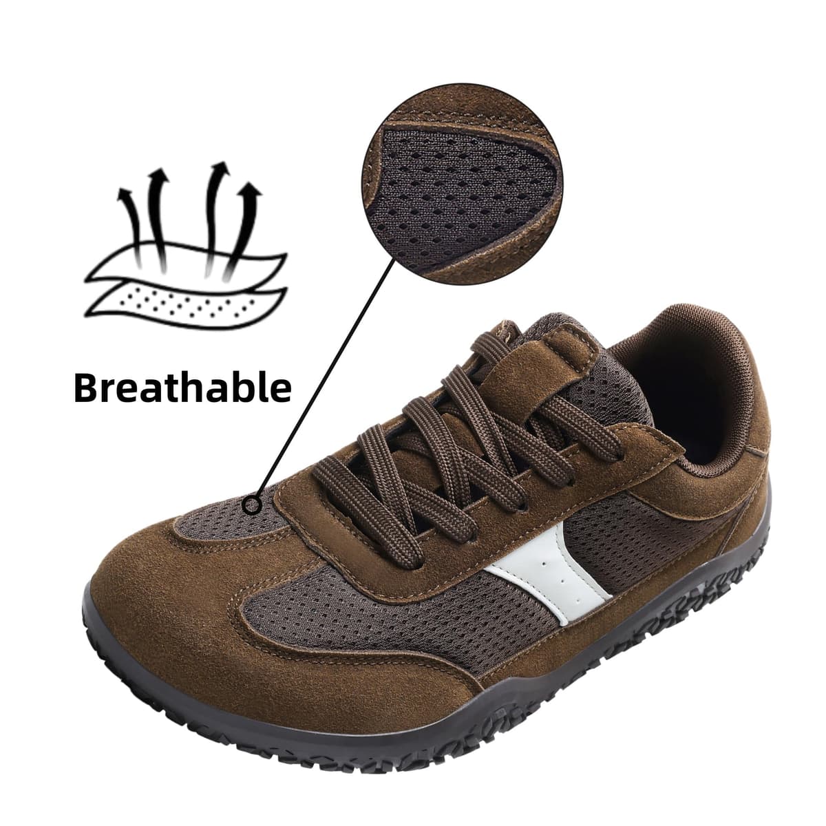 Meik Mangni Unisex Barefoot Zapatillas Minimalistas Hombre Mujer Ligera Zapatos Barefoot Anchos Transpirable y Antideslizante Zapatillas de Trail Running,Tallas:36-46 EU — view 4