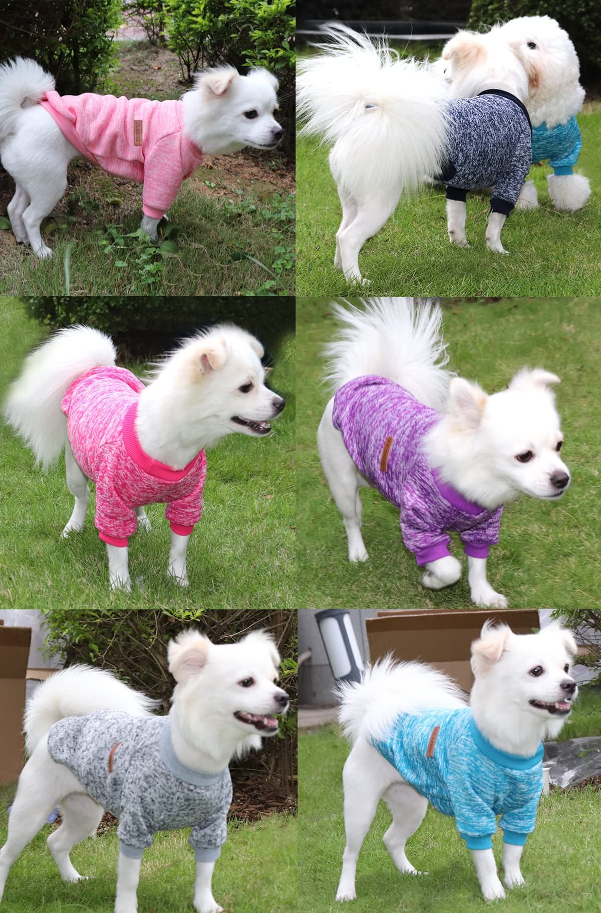 Jersey Perro Pequeño Ropa Chihuahua Sueter Perros Pequeños Ropa Gato Invierno,Tejido Bastante Cómodo Suave y Cálido para el Animal y Fácil de Poner (Small, Rosa) — view 4