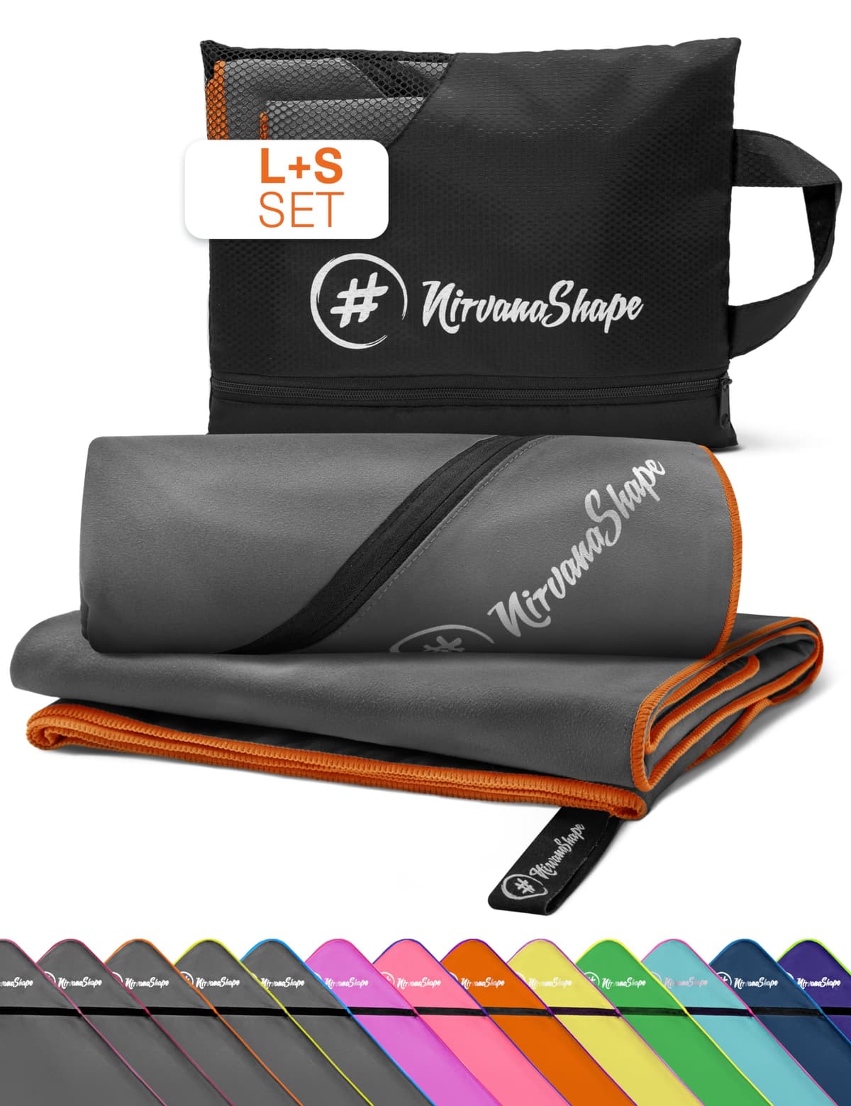NirvanaShape Toallas de Microfibra | Absorbentes, Ligeras, de Secado rápido | Toallas de baño, Toalla de Viaje, Toallas Deportivas | Ideales para Viajar, IR al Gimnasio, la Playa, Practicar Yoga — view 41