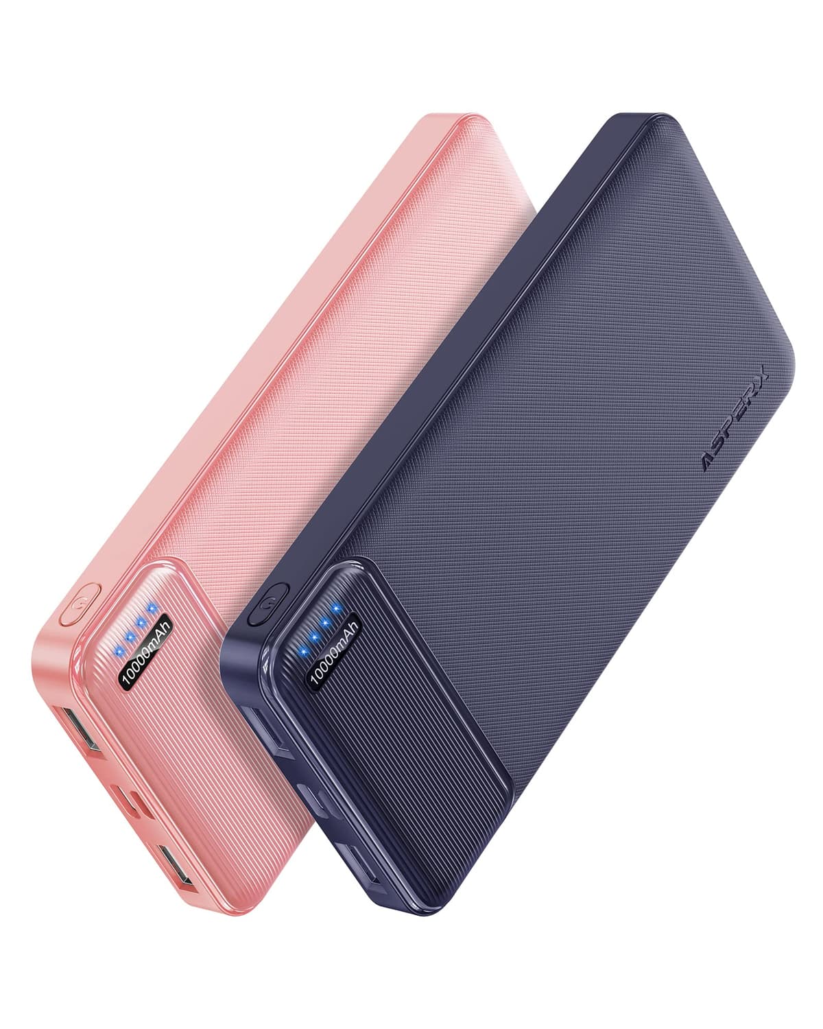 AsperX 2-Pack Power Bank Portable Charger Fast Charging 10000mAh, PowerBank USB C Input and Output, Battery Pack Compatible with iPhone, Samsung, Huawei, iPad, Tablets and More — view 9