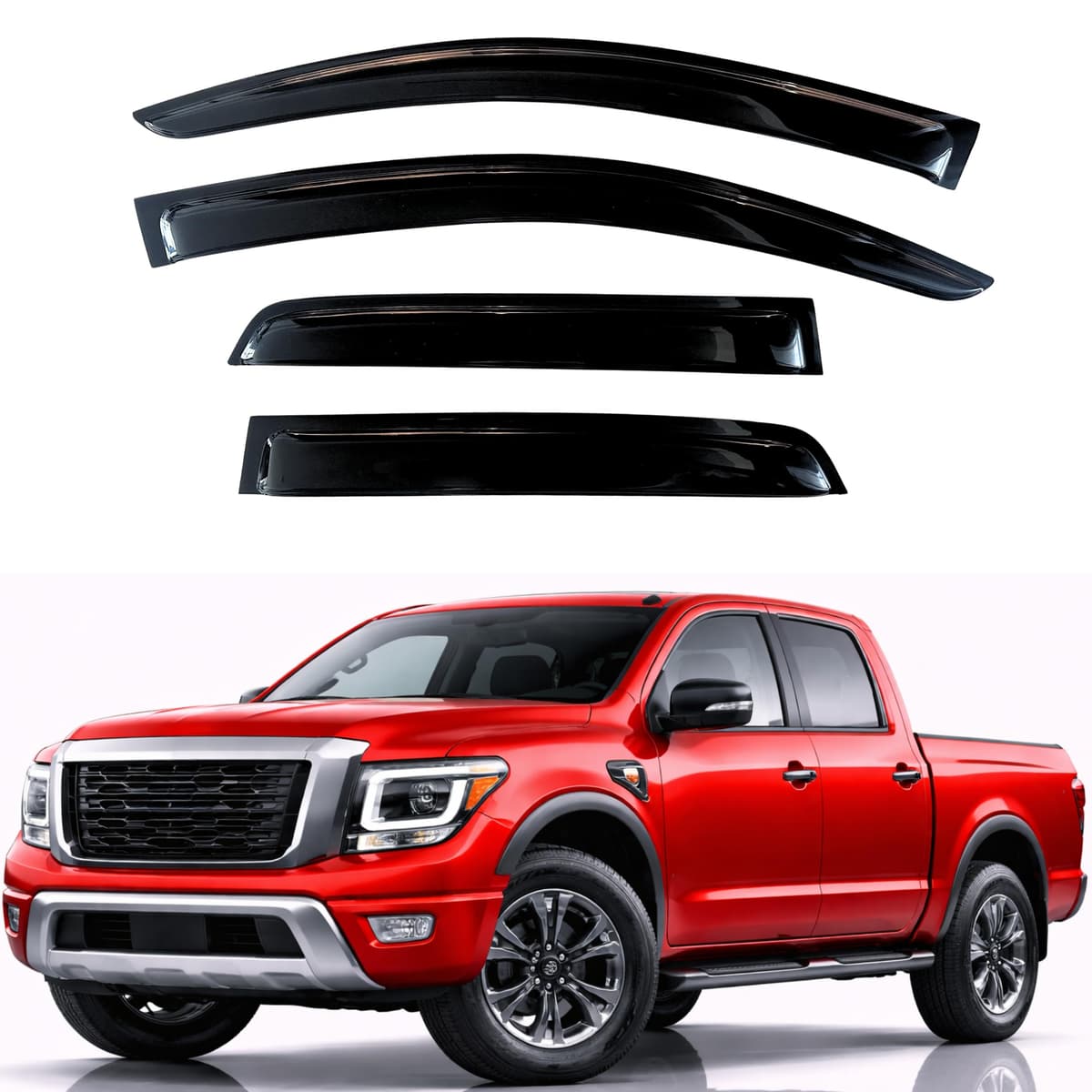 KPY Rain Guards Fit for 2006-2013 Lexus IS250 IS350, Out-Channel Window Visors Vent Wind Deflectors 4PC, Car Accessories for 06-13 Lexus is Series — view 124