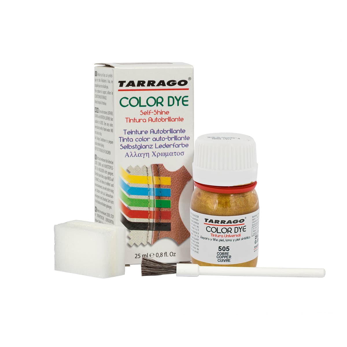 Tinte para Zapatos y Bolsos de Cuero y Textil con Esponja y Brocha | Cubre Rozaduras y Desgastes del Calzado | Gama de 90 colores — view 32