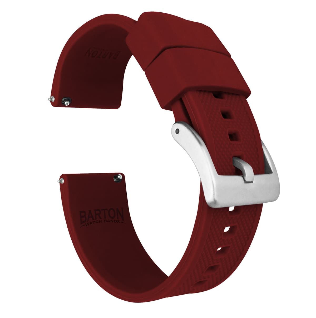 Barton Elite Silicone Watch Bands - Quick Release - Choose Color - 18mm, 19mm, 20mm, 21mm, 22mm, 23mm & 24mm Watch Straps (Stainless & Black Buckle Available) — view 29