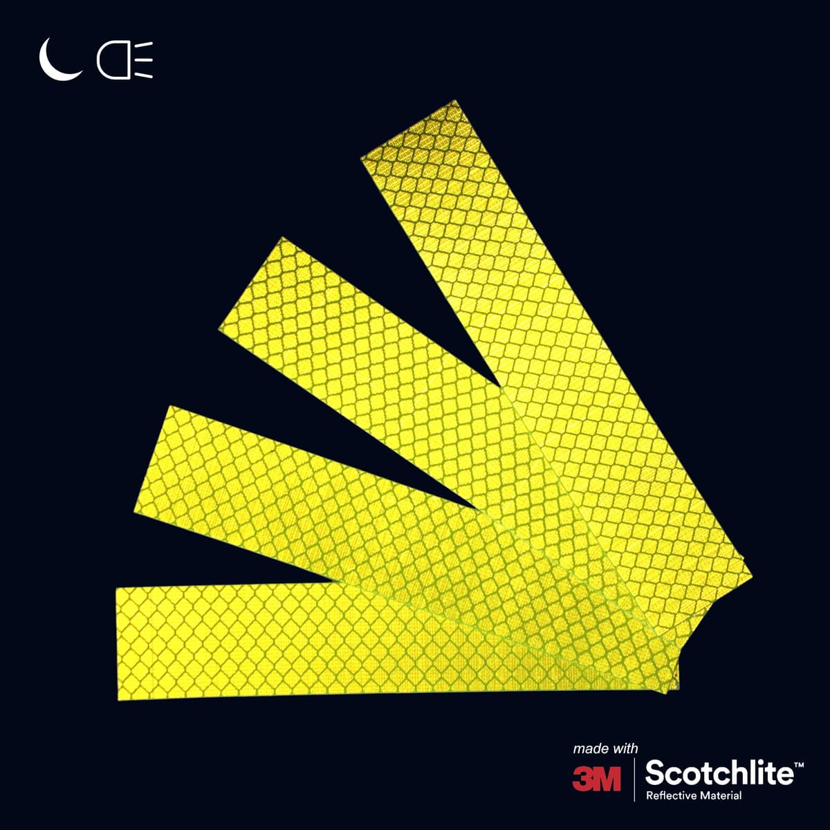 Salzmann Diamond Grade Adhesivos Reflectantes y Impermeables - Adhesivos para coches, motocicletas, bicicletas - Equipado con 3M Scotchlite — view 5