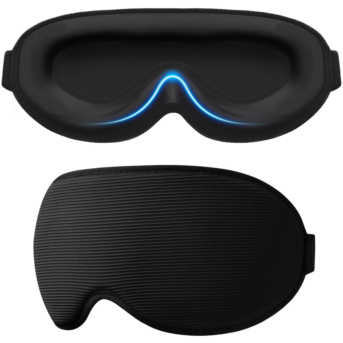 Gritin 100% Blackout Sleep Mask for Women & Men-Zero Eye Pressure Eye Mask for Sleeping, 3D Cutout Eye Movement, Ultra Soft & Comfortable Blindfold for Sleep/Travel Essentials-EarPlugs Included