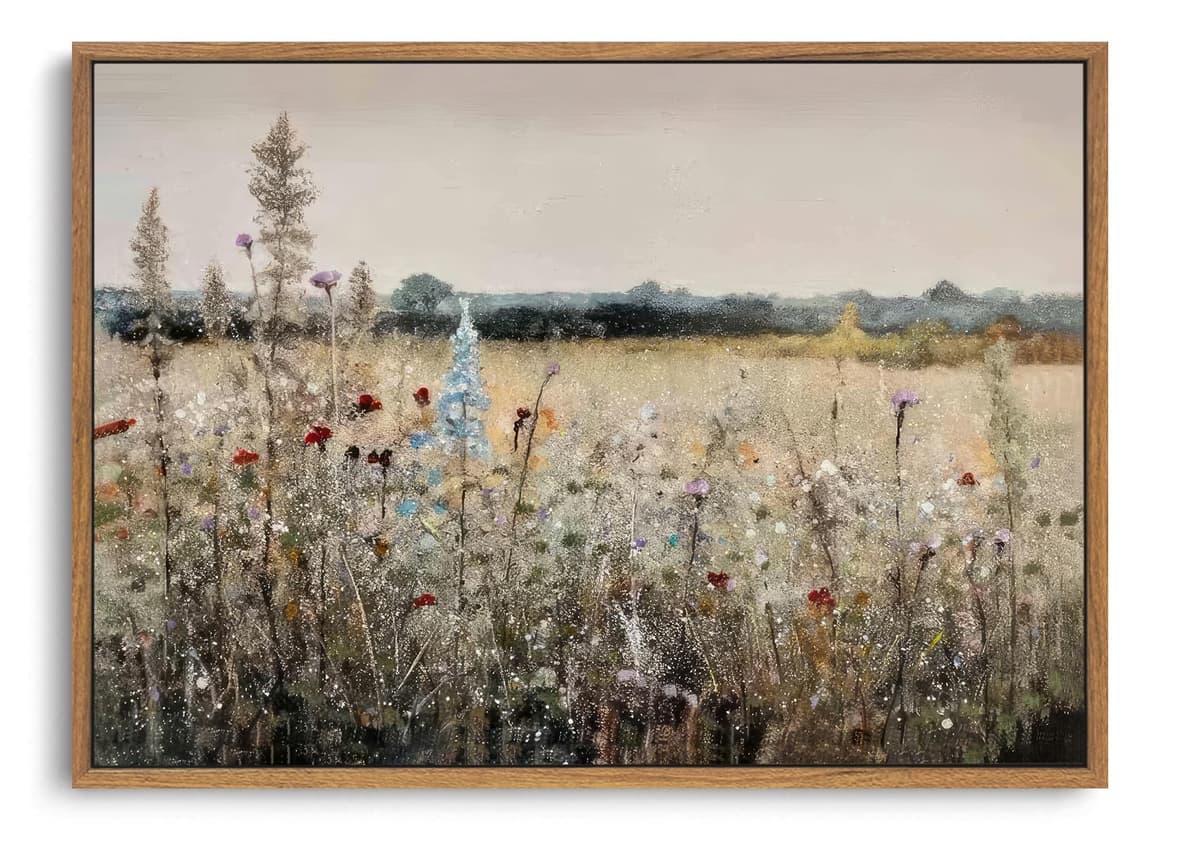 OIQArtOIQ Framed Canvas Wall Art,Vintage Decor,Landscape Nature Country Wildflower Paintings Farmhouse Pictures Modern Artwork Rustic Fall Flower Prints Cottagecore Office Living Room Bedroom Bathroom — view 29