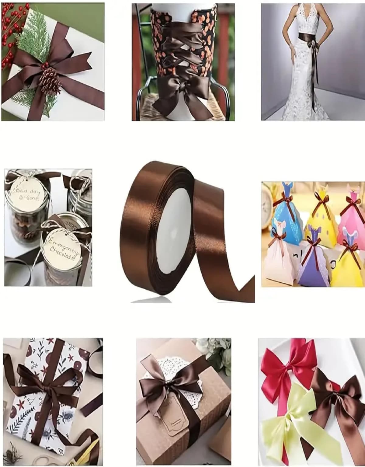 Satin Ribbon. 38mm Wide 5 Meters (Dark Green) Gift Wrap Ribbon, Ribbons for Gift Wrapping, Christmas Ribbon, Gift Wrapping Ribbon for Crafting, Wedding Party Decor — view 122