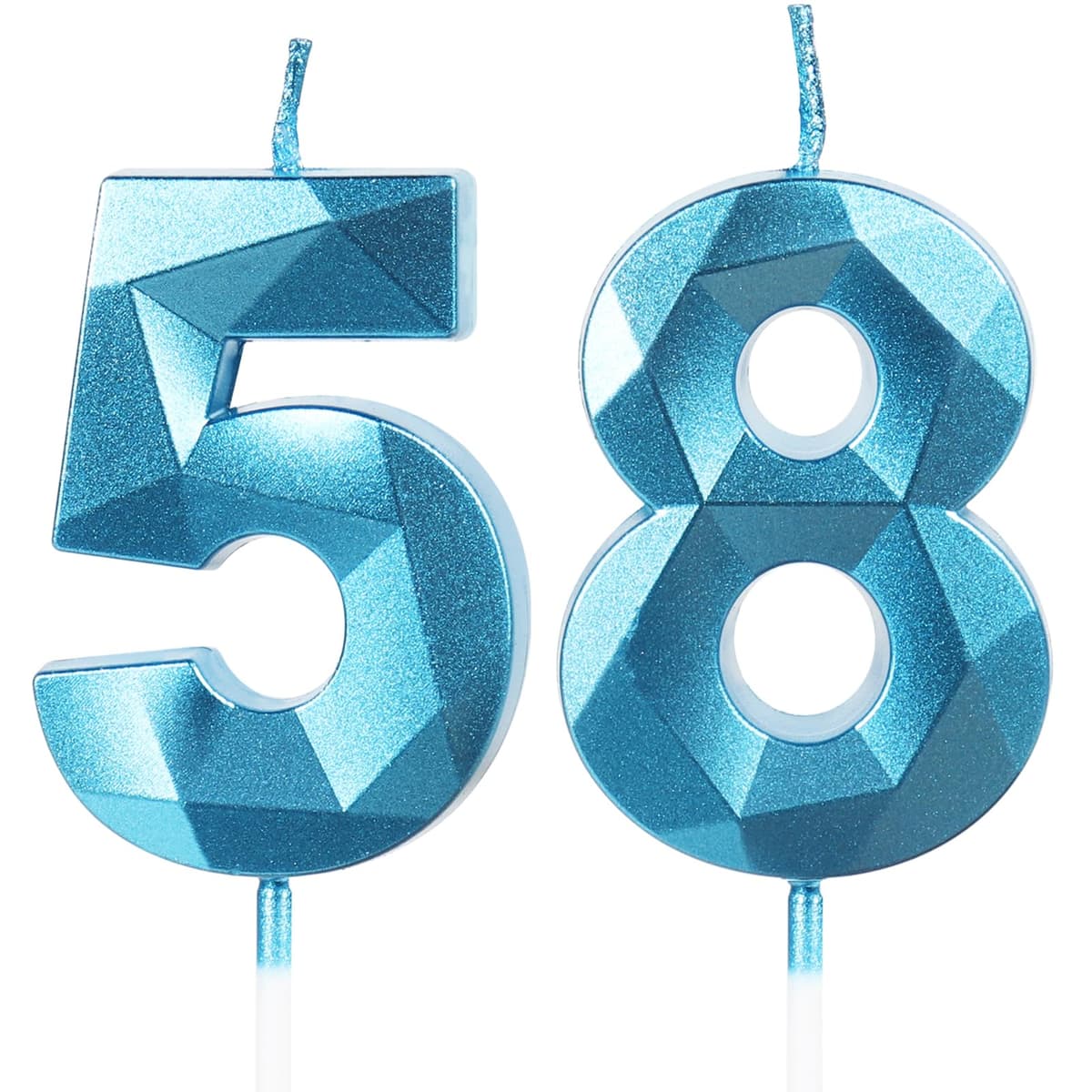 Yiran 50th Birthday Candles, Gold Number 50 Happy Birthday Candles, Cake Topper Decorations for Birthday Party, Wedding Anniversary Celebration Supply — view 45