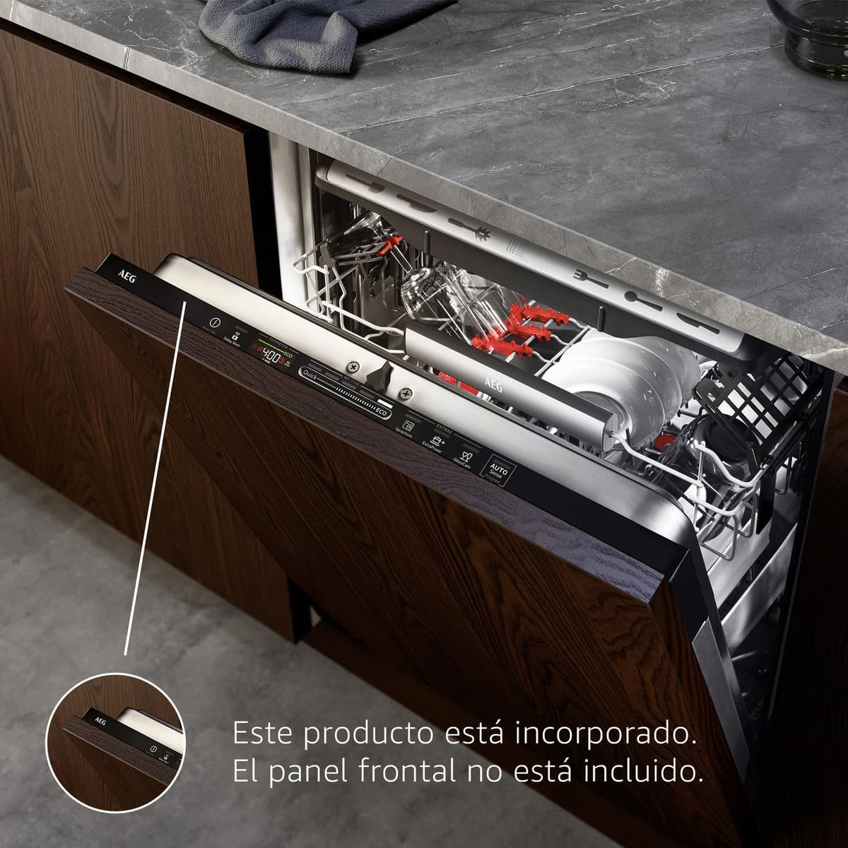 AEG FSB53617Z Lavavajillas de Integración AirDry 13 cubiertos, Desconexión automática, Display con sistema QuickSelect, 7 programas a 3 temperaturas, Motor Inverter, 46 dBA, Blanco, 60 cm — view 5