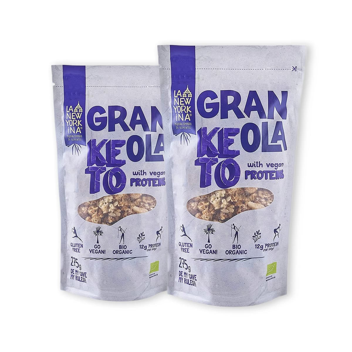 La Newyorkina Granola BIO Sin Gluten Keto 275g Con Proteínas Veganas y Coco Rallado — view 5