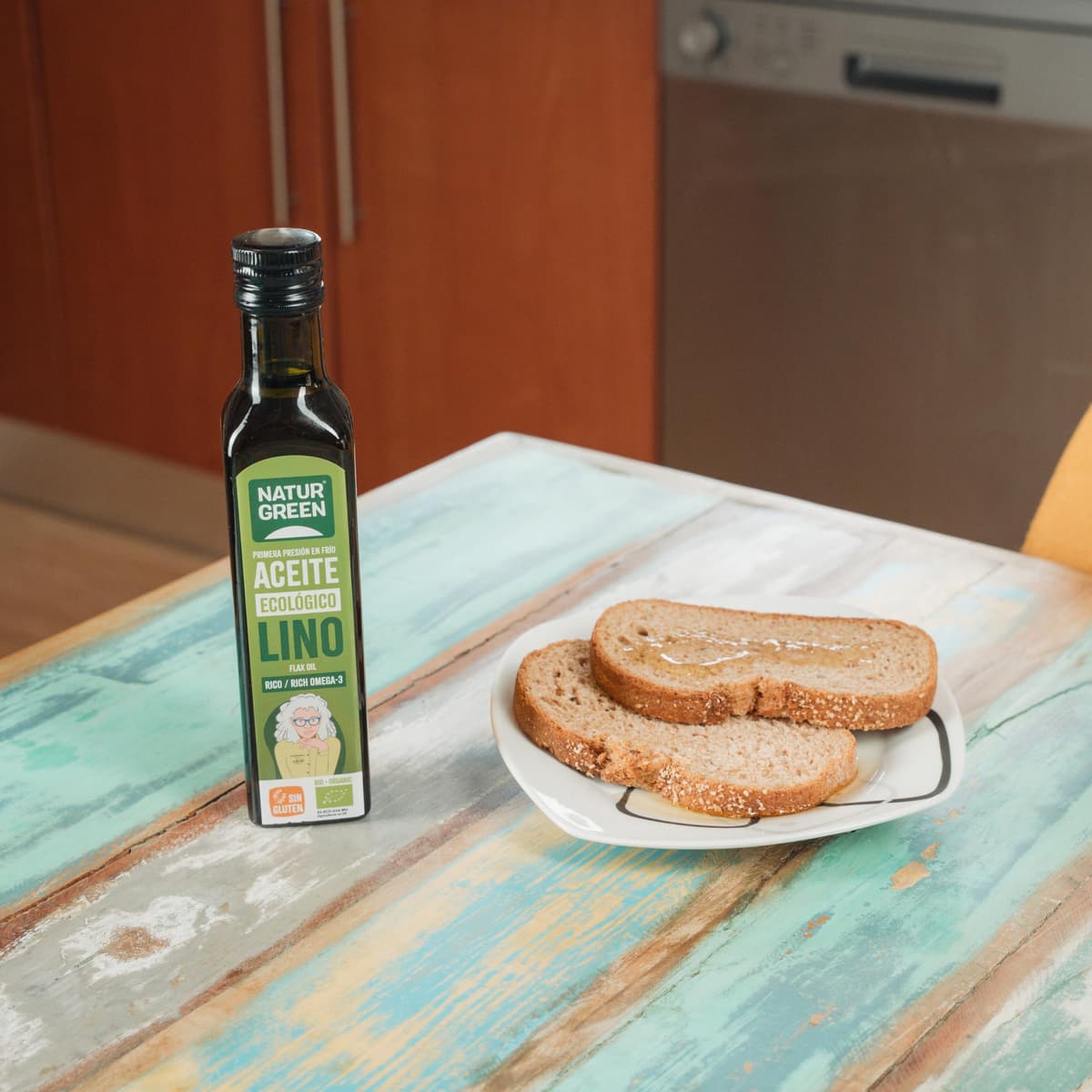 NaturGreen - Aceite Lino Bio, 100% Aceite de Semillas de Lino Ecológico, Rico en Omega-3, Primera Presión, 250 Mililitros, El embalaje puede variar — view 4